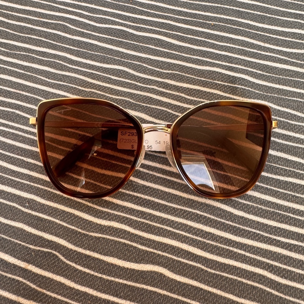 Salvatore Ferragamo Tortoise Shell Sunglasses